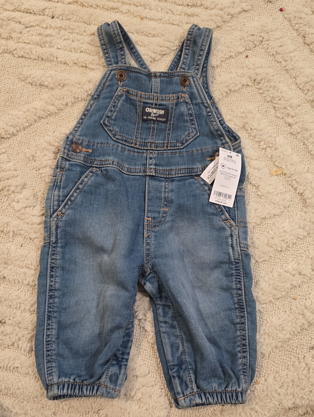 OshKosh B'gosh Light Blue Denim Adjustable Baby Overalls